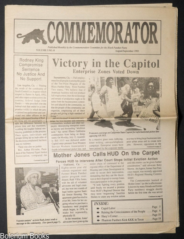 Cat.No: 340924 The Commemorator. Vol. 3 no. 8 (August/September 1993