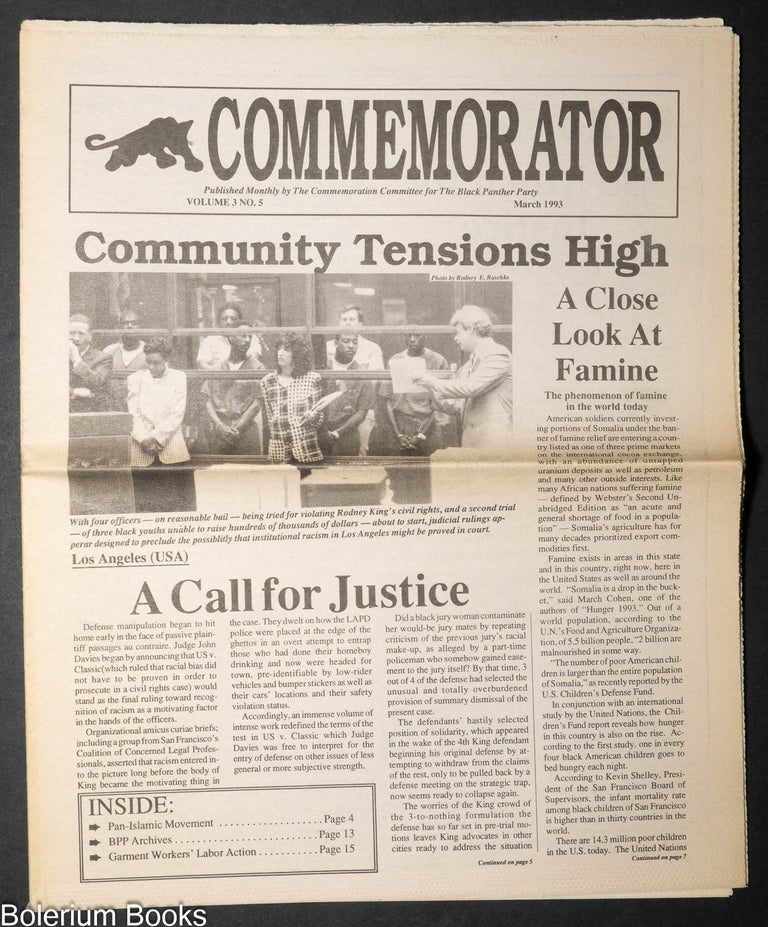 Cat.No: 340925 The Commemorator. Vol. 3 no. 5 (March 1993