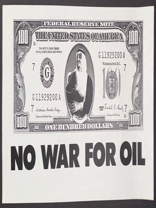 Cat.No: 341118 No War For Oil [broadside