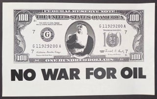 Cat.No: 341118 No War For Oil [broadside