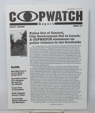 Cat.No: 341136 Copwatch Report (Summer 1991