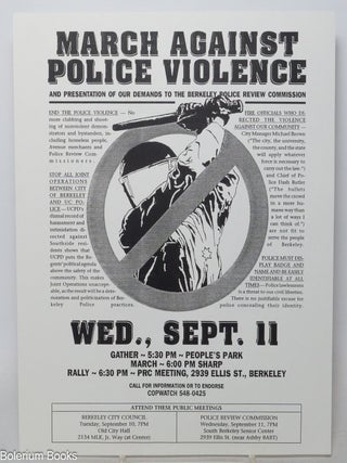 Cat.No: 341160 March against police violence / and presentation of our demands to the...
