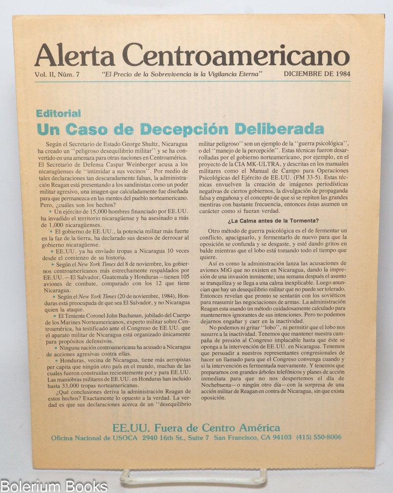 Cat.No: 341256 Alerta Centroamericano: Vol. 2, Núm 7, Diciembre de 1984