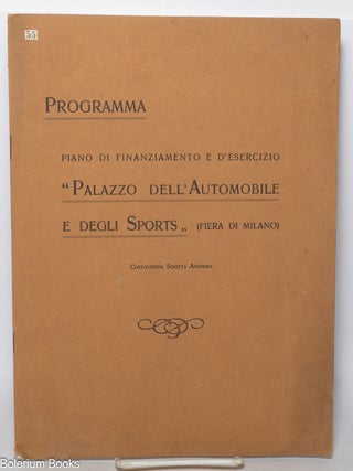 Cat.No: 341308 Programma. Piano di finanziamento e d'esercizio "Palazzo...