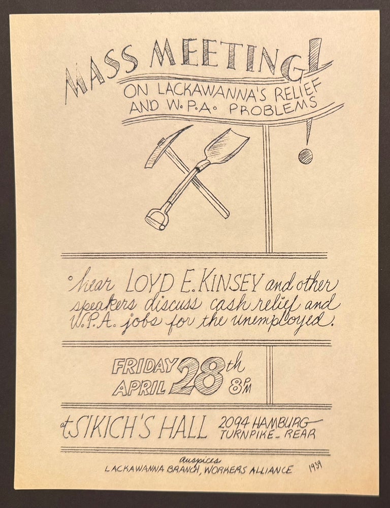 Cat.No: 341480 Mass meeting on Lackawanna's relief and WPA problems [handbill]