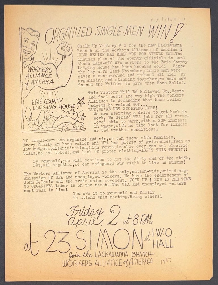 Cat.No: 341483 Organized single men win! [handbill]