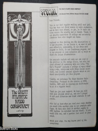 Cat.No: 341609 Great Atlantic Radio Conspiracy Special