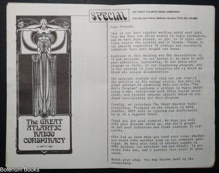 Cat.No: 341609 Great Atlantic Radio Conspiracy Special