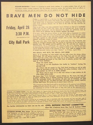 Cat.No: 342058 Brave Men Do Not Hide [handbill