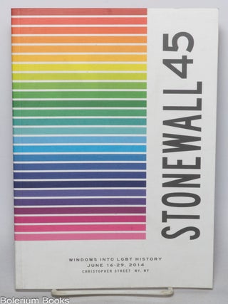 Cat.No: 342304 Stonewall 45: Windows into LGBT History; June 16-29, 2014. Susanna Aaron