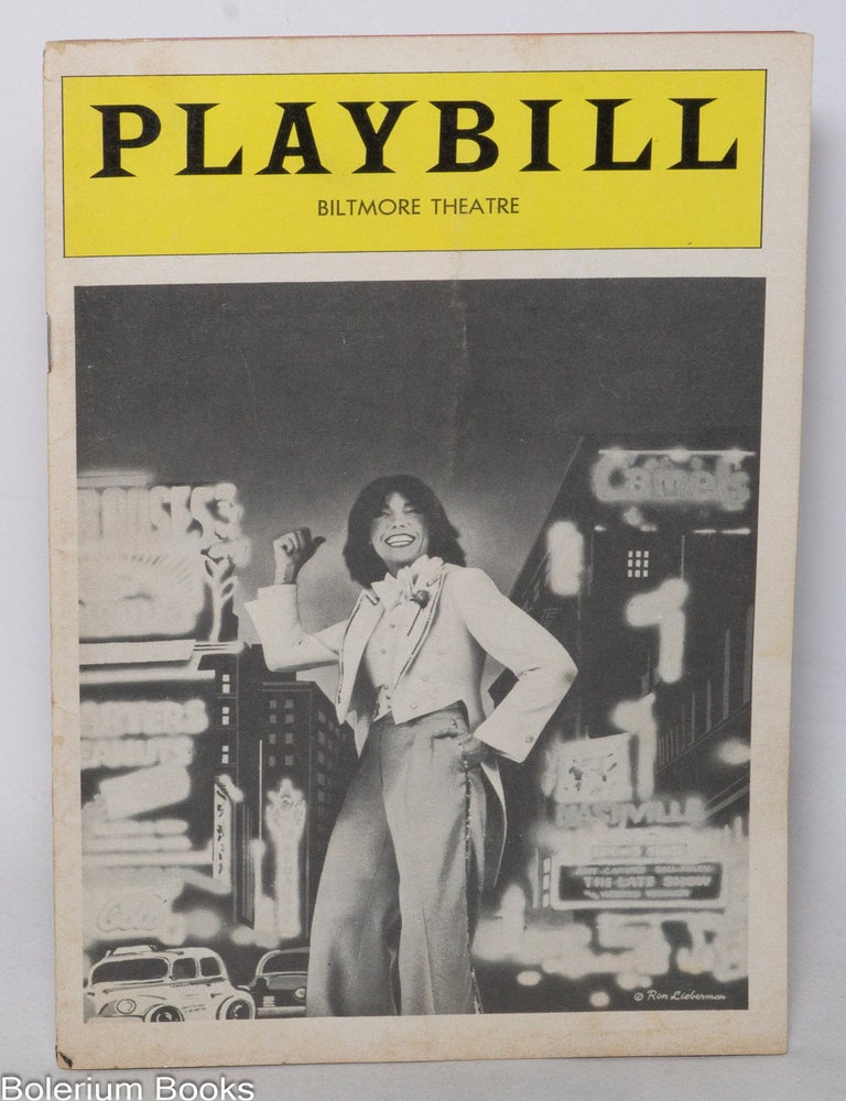Cat.No: 342340 Playbill: Lily Tomlin in Appearing Nitely March 1977: Biltmore Theatre. Lily Tomlin, Jane Wagner.