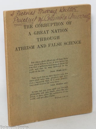 Cat.No: 342408 The Corruption of a Great Nation Through Atheism and False Science
