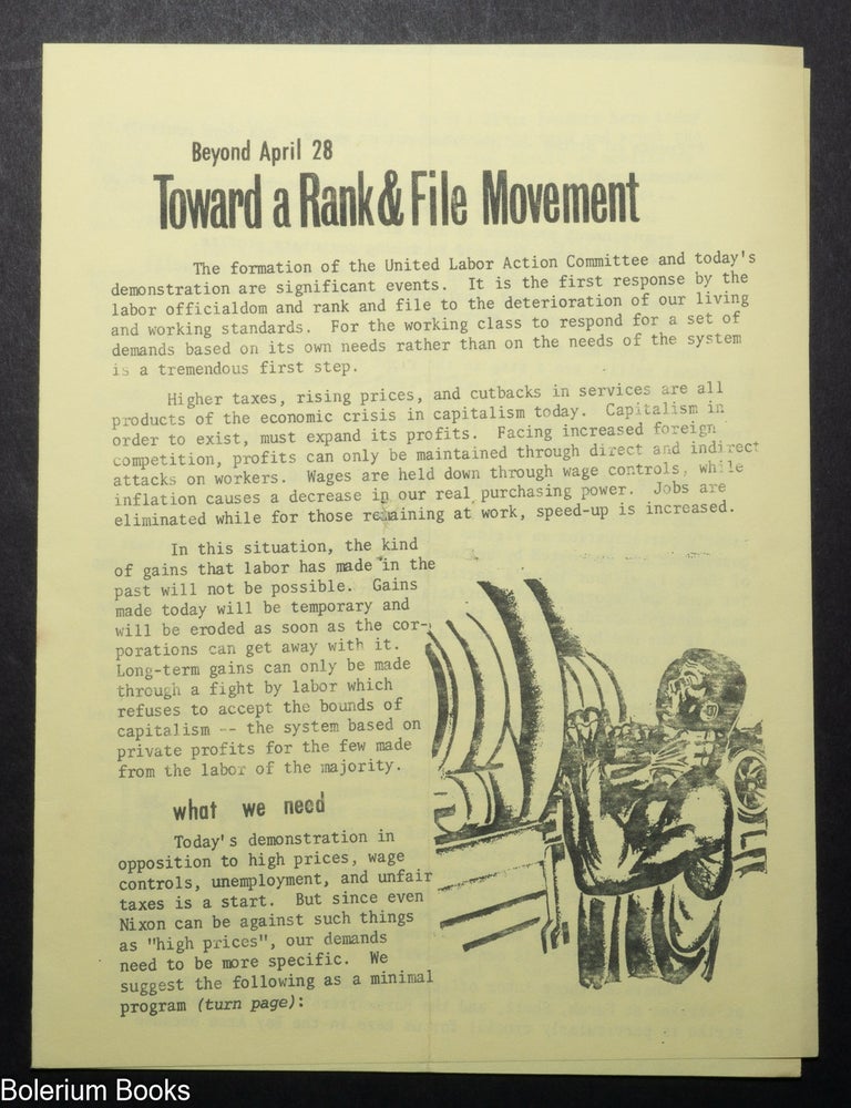 Cat.No: 342659 Beyond April 28 Toward a Rank & File Movement