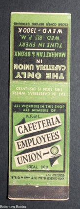 Cat.No: 342673 Cafeteria Employees Union Local 302 / The Only Cafeteria Union in...