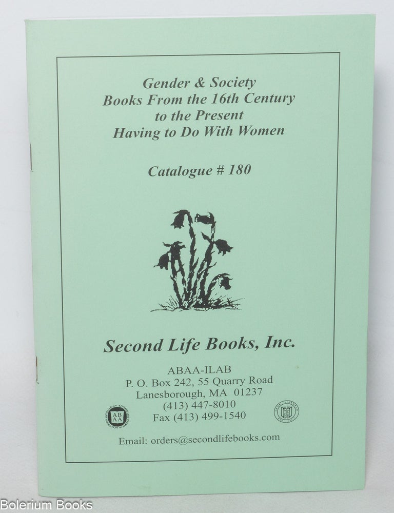 Cat.No: 342742 Gender & Society, Books From the 16th Century to the Present Having to Do With Women, Catalogue #180