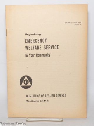 Cat.No: 343008 Organizing Emergency Welfare Service In Your Community