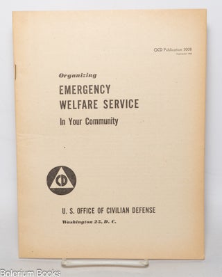 Cat.No: 343008 Organizing Emergency Welfare Service In Your Community