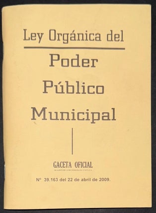 Cat.No: 343144 Ley Orgánica de Poder Público Municipal