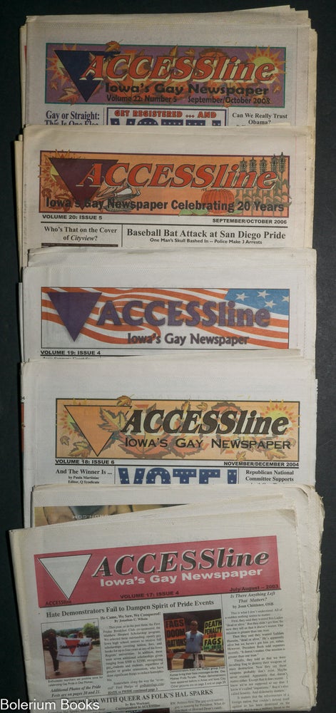 Cat.No: 343149 ACCESSline: Iowa's Gay newspaper [five issues