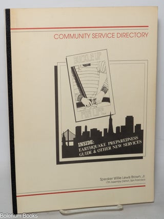 Cat.No: 343174 Community Service Directory: Buckle Up for Life Inside: Earthquake...