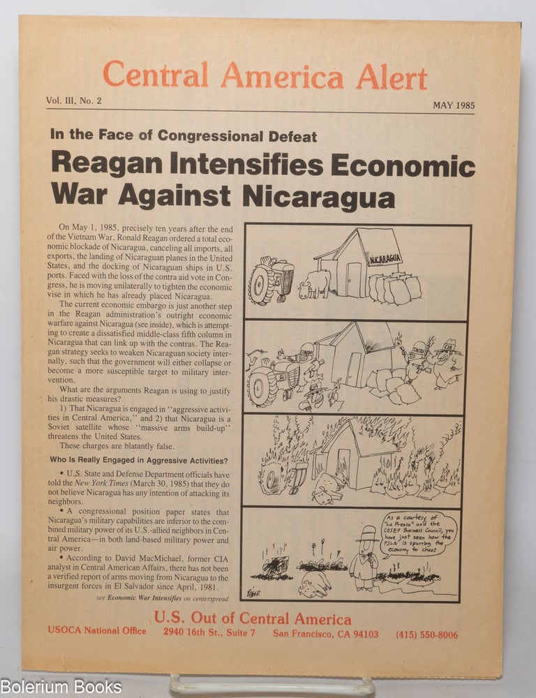 Cat.No: 343196 Central America Alert: Vol. III, No. 2, May 1985