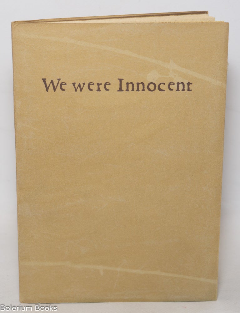 Cat.No: 343564 We Were Innocent With an original cyanotype print by Marcia Brown. Edzia J. Goldstein.