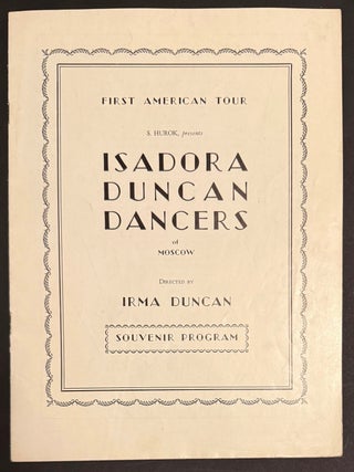 Cat.No: 343877 First American Tour. S. Hurok presents Isadora Duncan Dancers of Moscow....