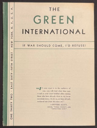 Cat.No: 343880 The Green International: If war should come, I'd refuse!