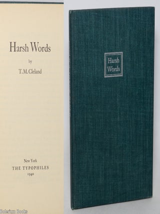 Cat.No: 343930 Harsh Words. Thomas Maitland Cleland