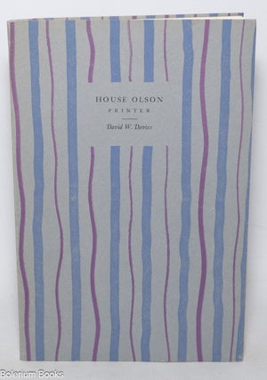 Cat.No: 344076 House Olson Printer. David W. Davies