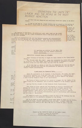 Cat.No: 344080 [Three leaflets opposing housing segregation, from the Communist Party of...