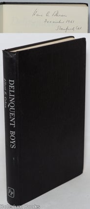 Cat.No: 344407 Delinquent boys; the culture of the gang. Albert K. Cohen