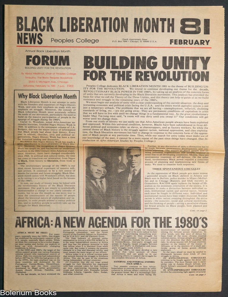 Cat.No: 344473 Black Liberation Month News. February '81