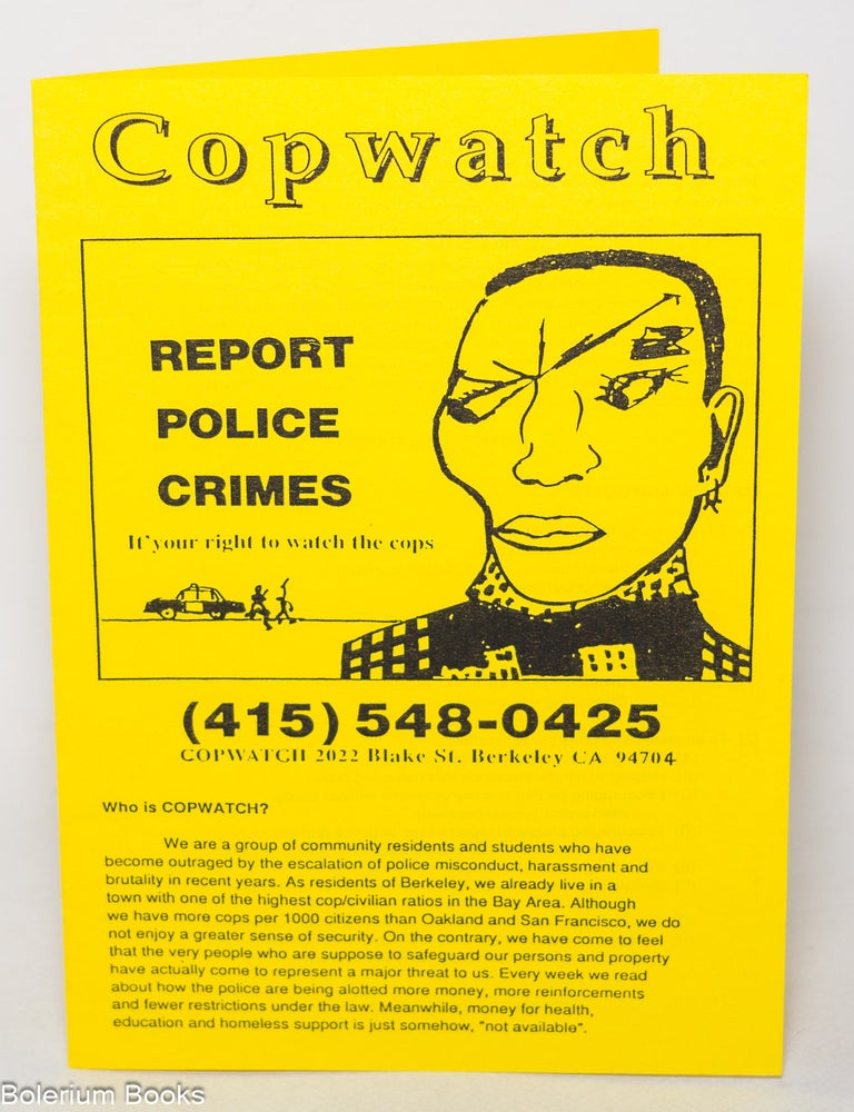 Cat.No: 344790 Copwatch, report police crimes