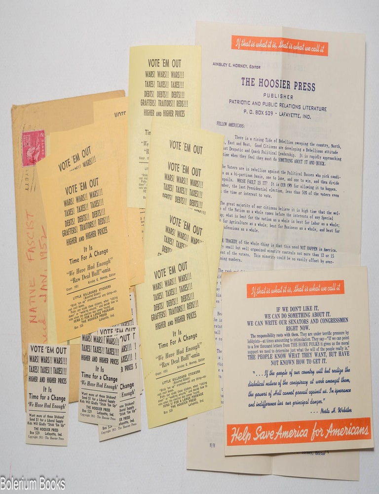 Cat.No: 344819 [Envelope containing a card, a brochure, and 14 stickers from