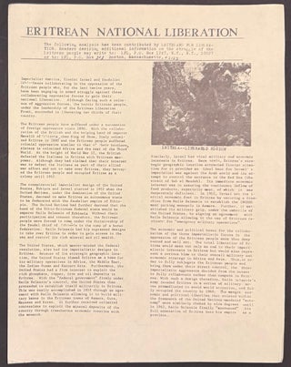 Cat.No: 344836 Eritrean national liberation [handbill