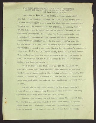 Cat.No: 344838 Statement released by the ISAUS Secretarial about the state visit of the...