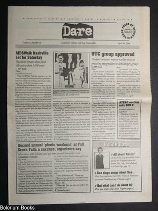 Cat.No: 344958 Dare: Tennessee's Lesbian & Gay Newsweekly; vol. 4, #16, April...