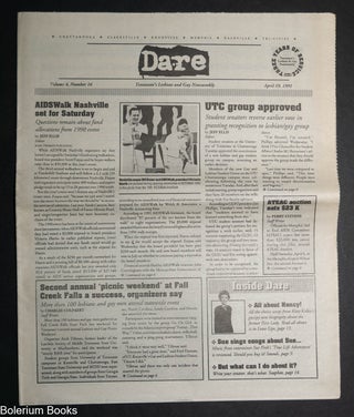 Cat.No: 344958 Dare: Tennessee's Lesbian & Gay Newsweekly; vol. 4, #16, April...