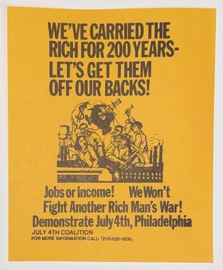 Cat.No: 345047 We’ve carried the rich for 200 years. Let’s get them off our backs! /...