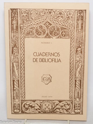 Cat.No: 345118 Cuadernos de bibliofilia no. 1. Revista trimestral del libro antiguo