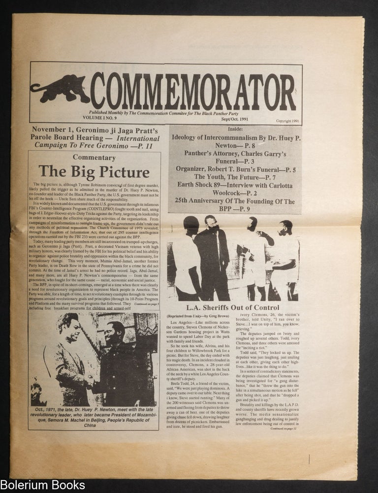 Cat.No: 345351 The Commemorator: Vol. 1 no. 9 (Sept./Oct. 1991
