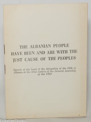 Cat.No: 345396 The Albanian People have been and are with the just cause of the peoples:...