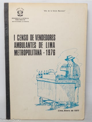 Cat.No: 345616 I Censo de Vendedores Ambulantes de Lima Metropolitana 1976