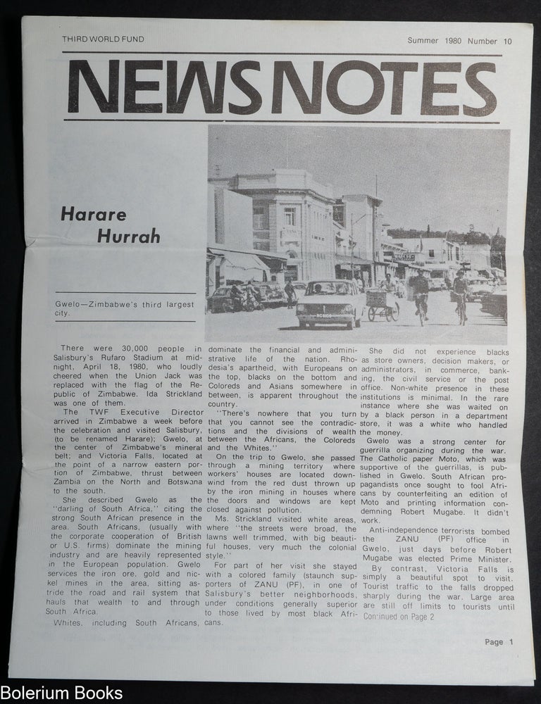 Cat.No: 345711 News Notes, Number 10 (Summer 1980)