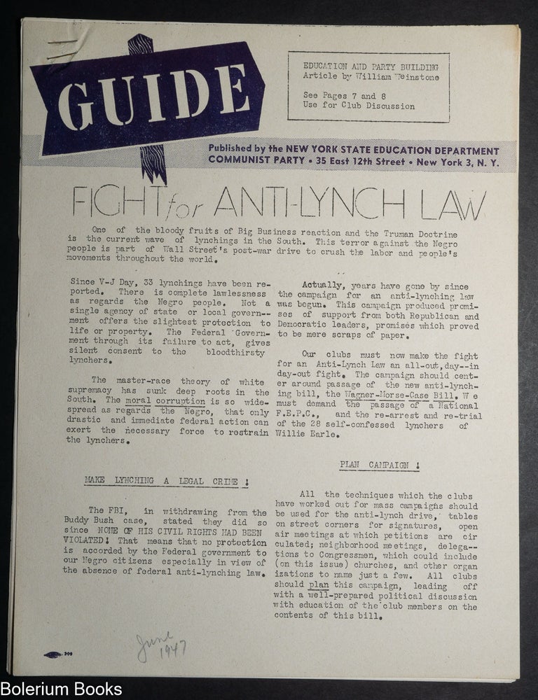 Cat.No: 345761 Educational Guide. Volume 1, Number 4. June 1947