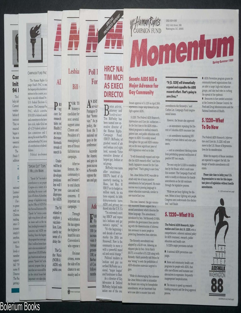 Cat.No: 345771 Momentum: news publication of the Human Rights Campaign Fund; [7