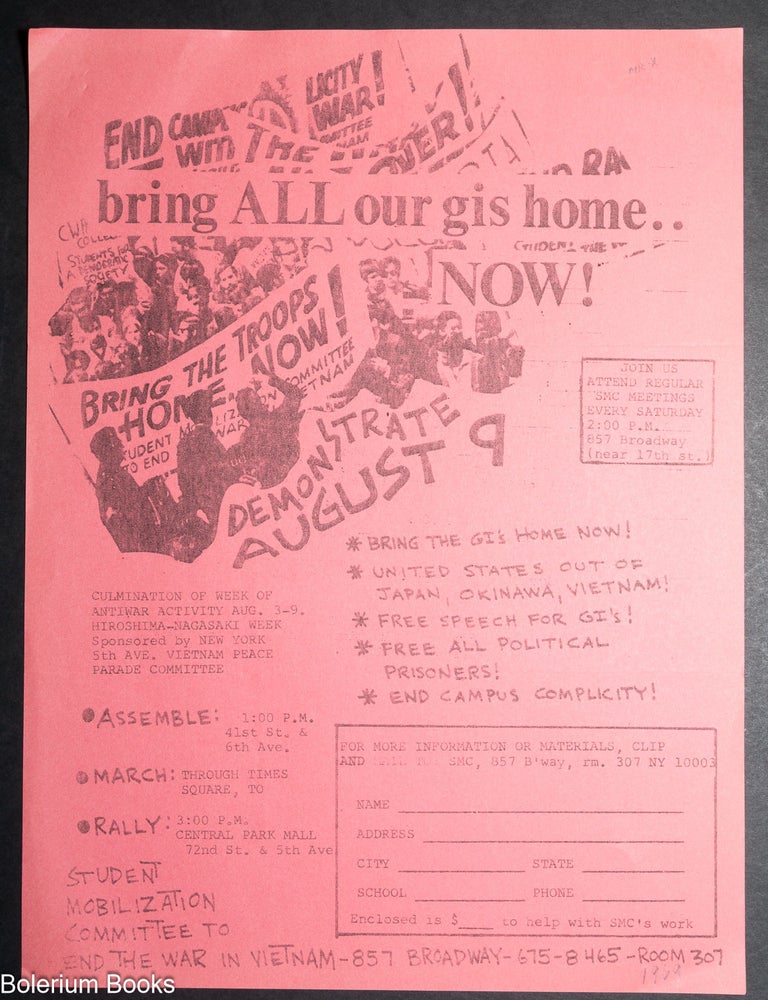 Cat.No: 345816 Bring ALL our GIs home [handbill].