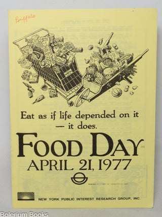 Cat.No: 345818 Eat as if life depended on it - it does. Food Day. April 21, 1977