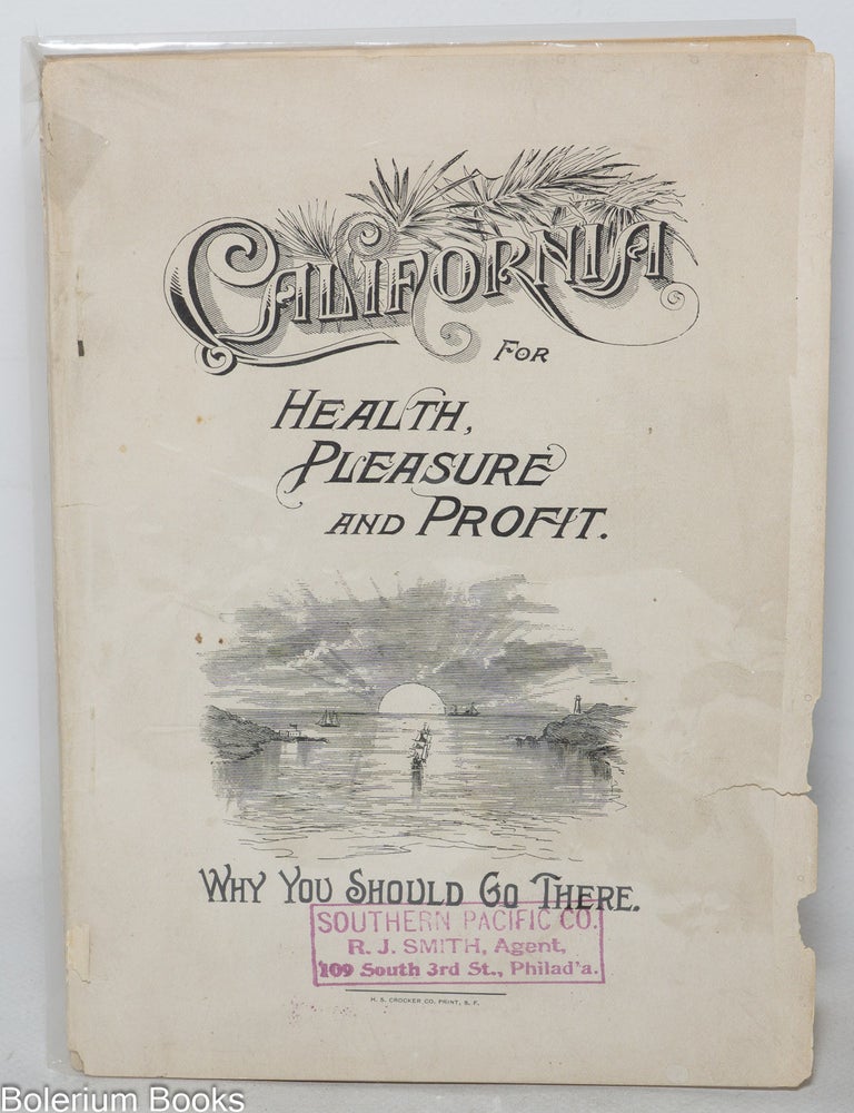Cat.No: 345871 California for Health, Pleasure and Profit: Why You Should Go There